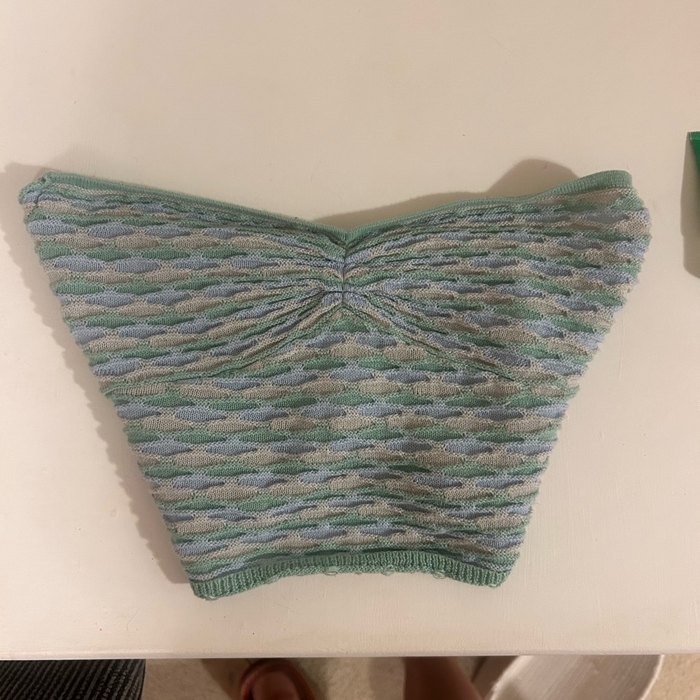 Beginning Boutique Green Tube Top